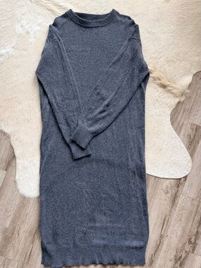 Velvet By Graham & Spencer Charcoal Gray Knit Sweater Dress